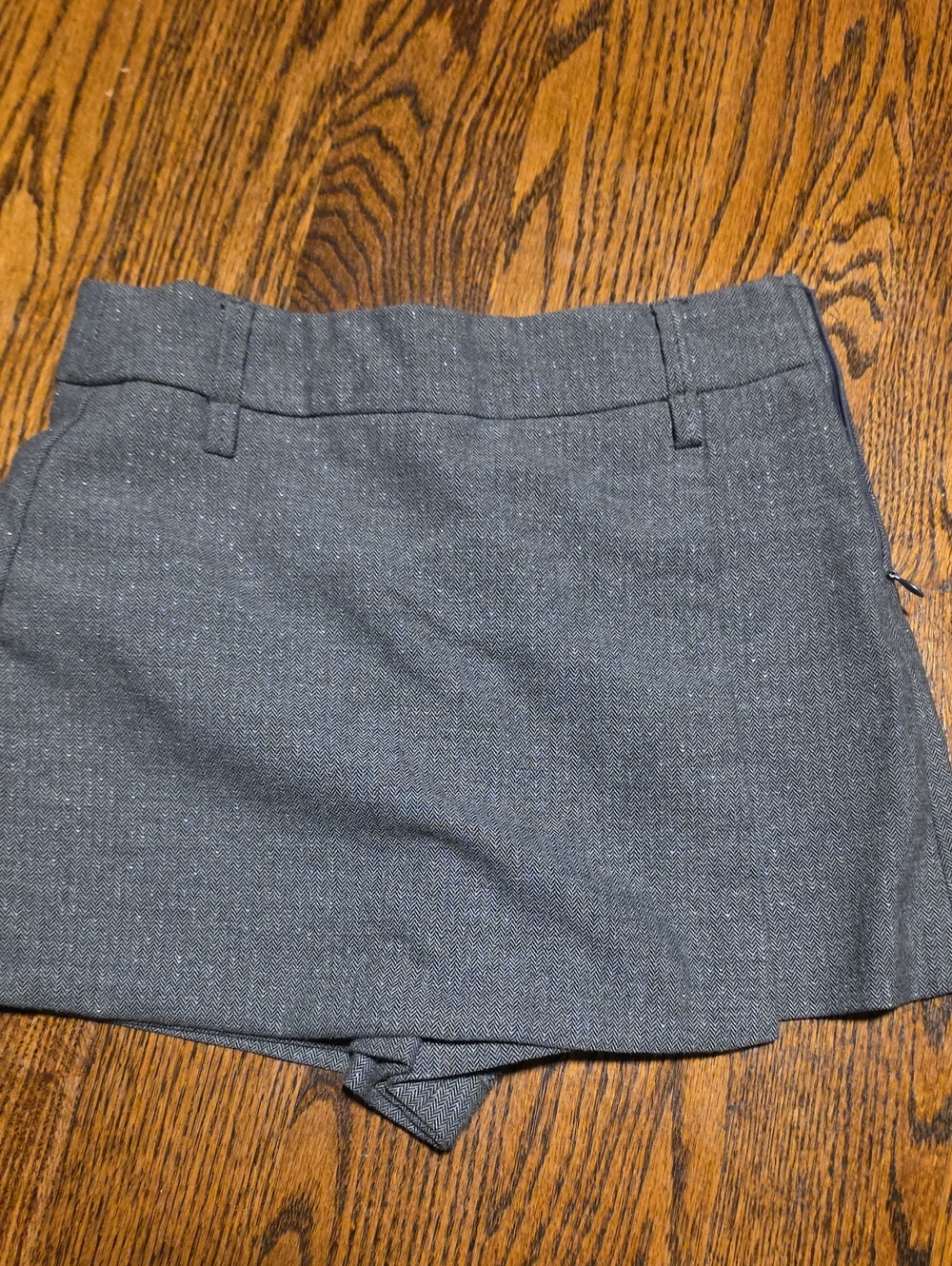 Zara Charcoal Gray Tailored Short Skort
